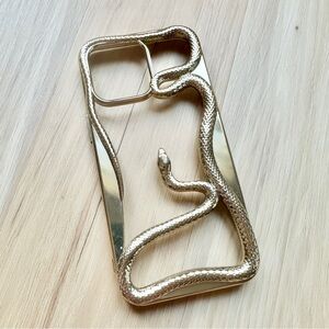 iPhone 14 Pro Max Gold Snake Fitted Case Flexible Aesthetic Dark Academia NWOT